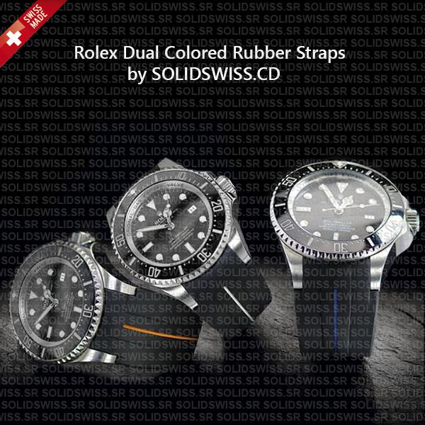 Rolex Rubber Strap 904L Stainless Steel Tang Buckle