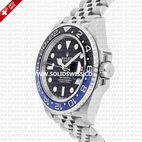 Rolex GMT-Master II Batman Blue Black Ceramic Bezel 904L Steel Jubilee Bracelet Swiss Made Replica Watch