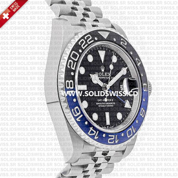 Rolex GMT-Master II Batman Blue Black Ceramic Bezel 904L Steel Jubilee Bracelet Swiss Replica Watch