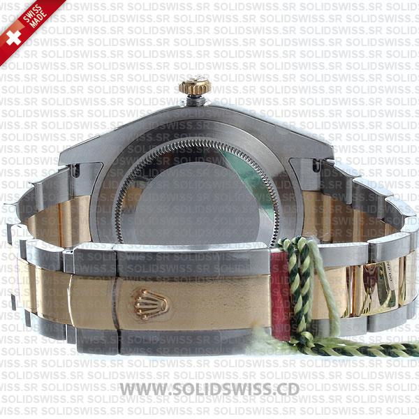 Rolex Datejust Two-Tone 18k Yellow Gold Green Roman Dial 41mm