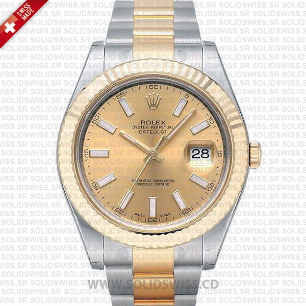 Rolex Datejust Two-Tone Gold Dial 41mm | Swiss Replica Watch