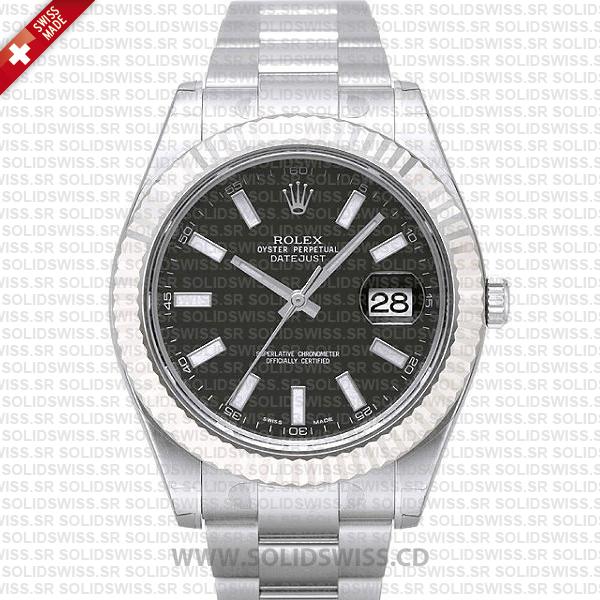 Rolex Datejust SS Black