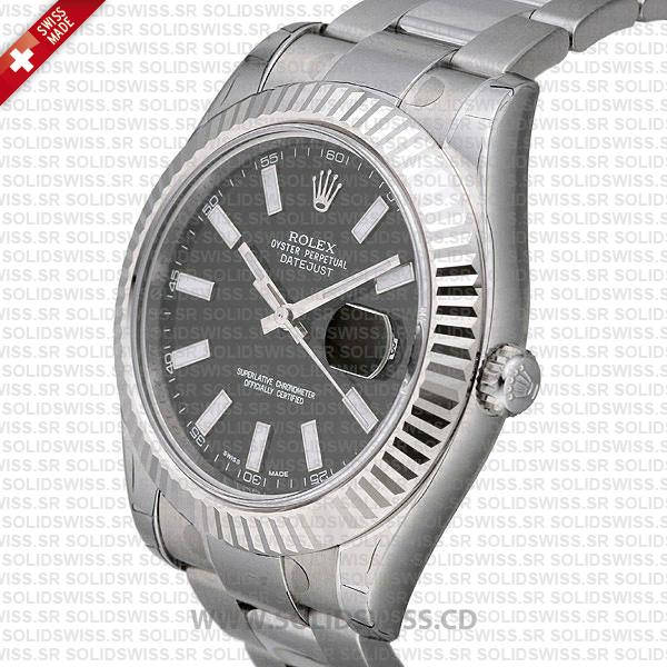 Rolex Datejust SS Black