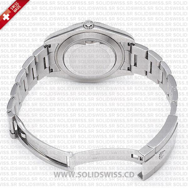 Rolex Datejust 18k White Gold Black Diamonds Dial Replica Watch