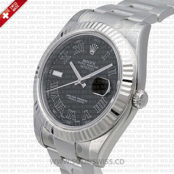 Rolex Datejust Roman 41mm Black Dial