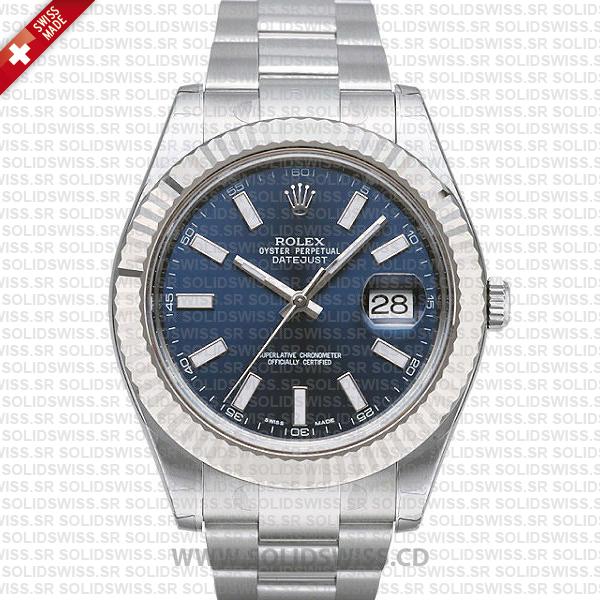 Rolex Datejust Blue Dial 41mm | Swiss Made Replica Watch