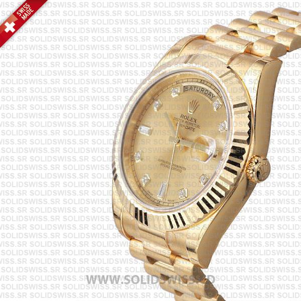Rolex Day-Date II Yellow Gold Diamond Dial