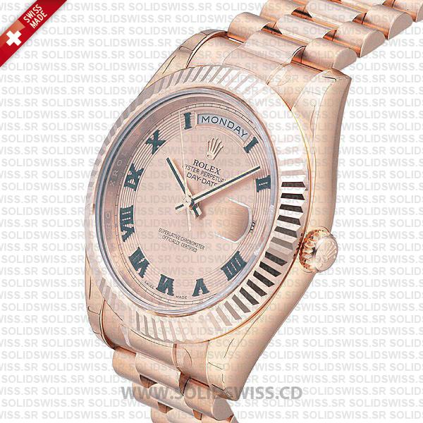 Rolex Day-Date Rose Gold Gold Roman