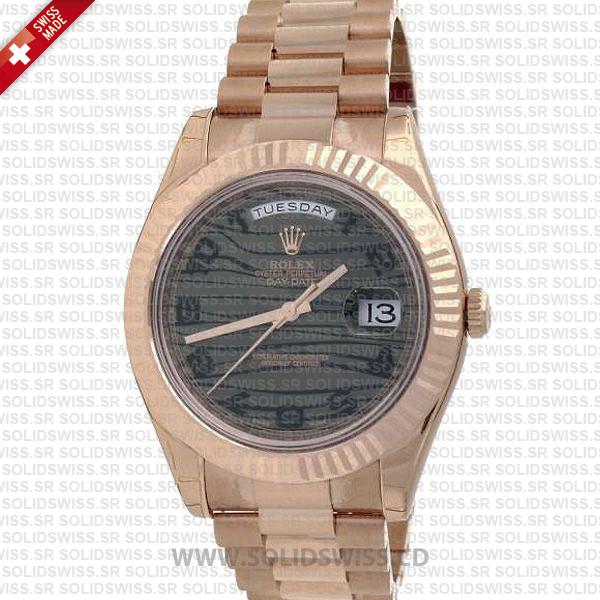Rolex Day-Date II Rose Gold 904L Steel 41mm Replica Watch