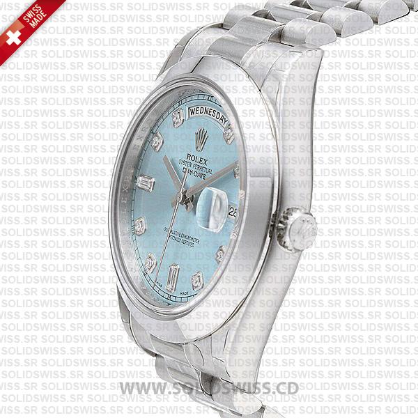 Rolex Day-Date SS Blue Diamonds
