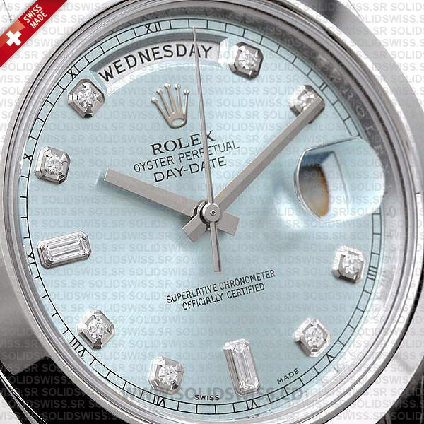 Rolex Day-Date SS Blue Diamonds