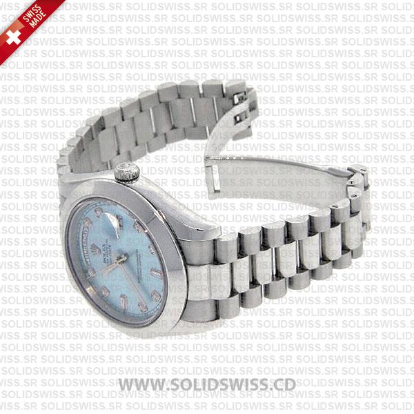 Rolex Day-Date SS Blue Diamonds