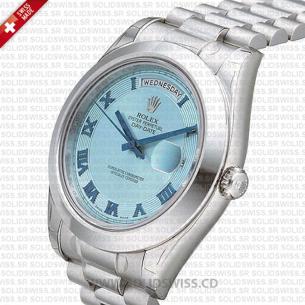 Rolex Day-Date SS Blue Roman