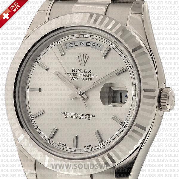 Rolex Day-Date SS Silver