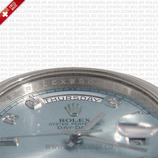 Rolex Day-Date SS Blue Diamonds