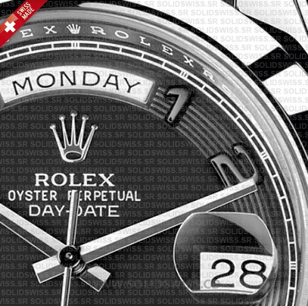 Rolex Day-Date II White Gold Black Arabic Dial 41mm