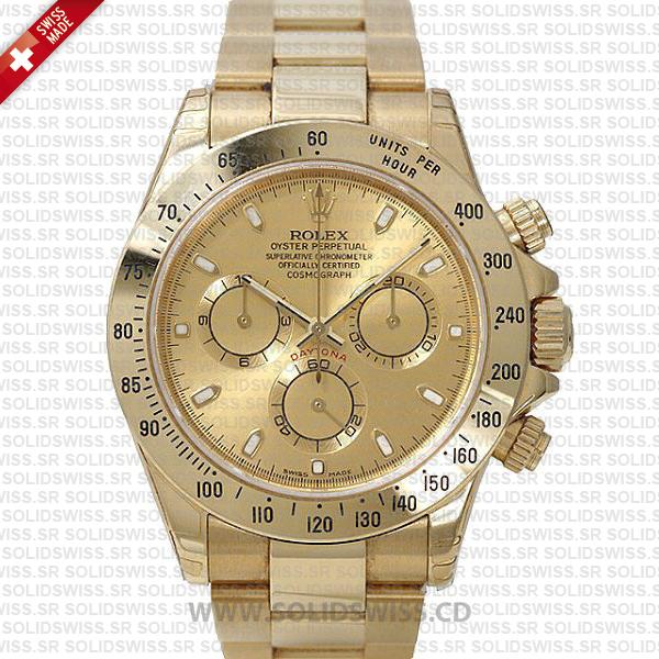 Rolex Daytona Stainless Steel Gold Dial | Solidswiss Watch