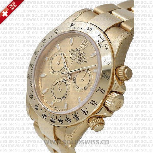 Rolex Daytona Stainless Steel Gold Dial 40mm