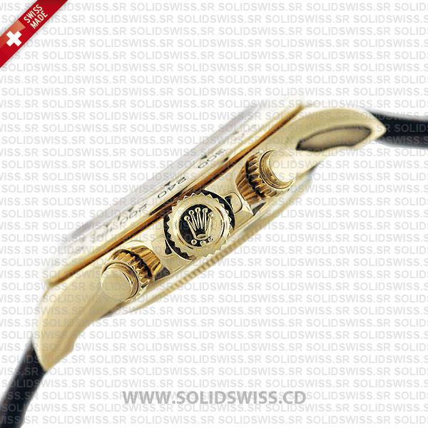 Rolex Daytona 18k Yellow Gold Blue Arabic Dial Replica Watch