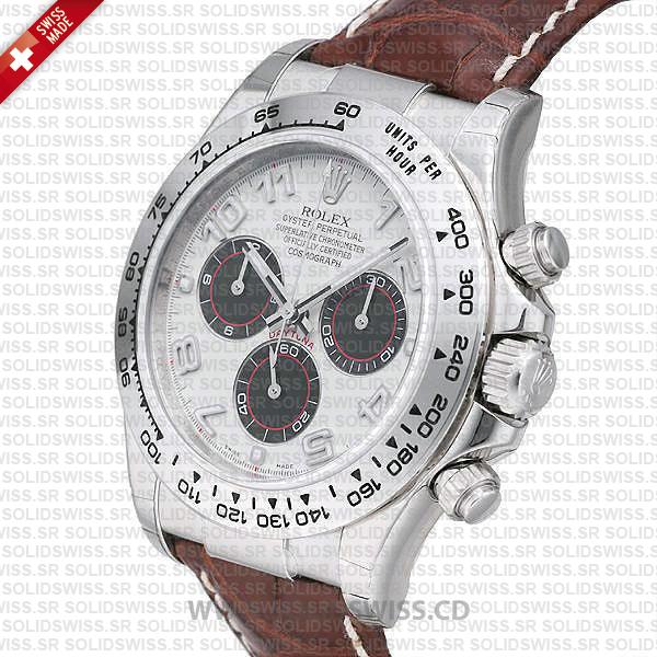 Rolex Cosmograph Daytona 18k White Gold 904L Steel White Dial