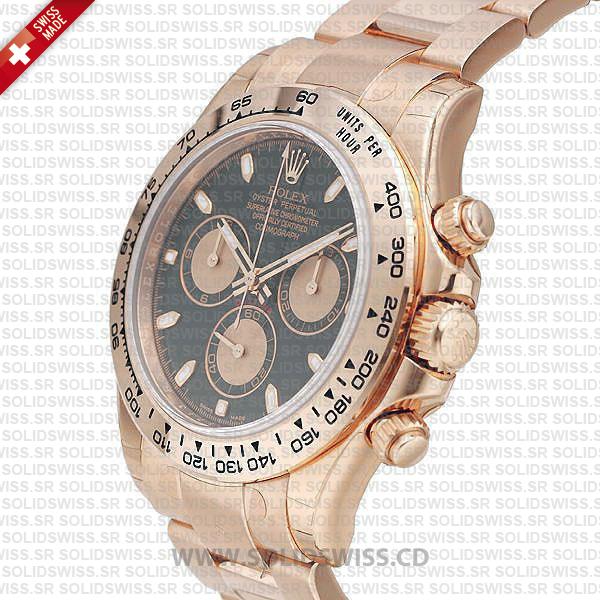 Rolex Daytona Rose Gold Black Dial