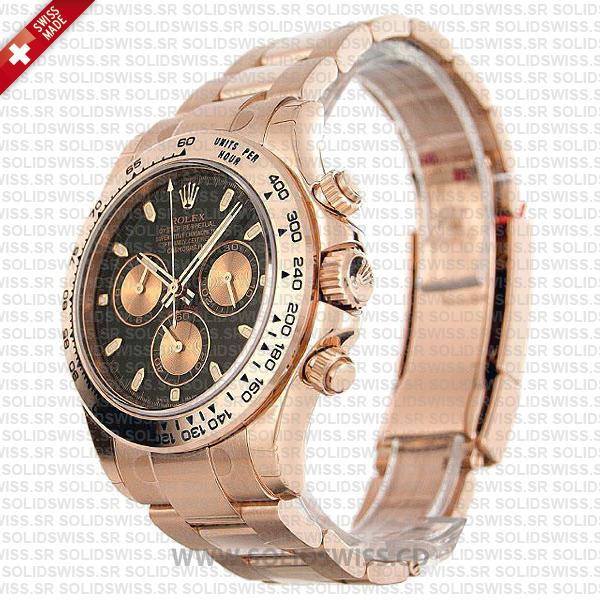 Rolex Daytona Rose Gold Black Dial 40mm