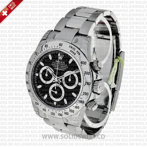 Rolex Daytona 18k White Gold Black Dial