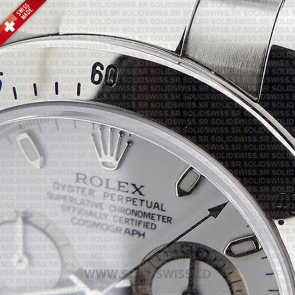 Rolex Daytona Stainless Steel White Dial Replica Watch