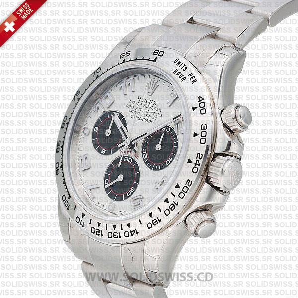 Rolex Daytona Stainless Steel White Gold White Dial