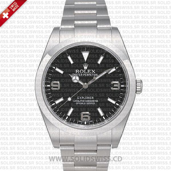 Rolex Explorer 1 Stainless Steel Black Dial | Solidswiss Watch