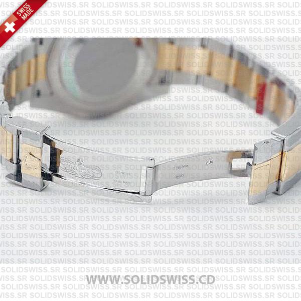 Rolex GMT-Master II Two-Tone 18k Yellow Gold Black Dial Replica Watch