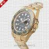 Rolex GMT-Master II Gold Black Dial Replica Watch
