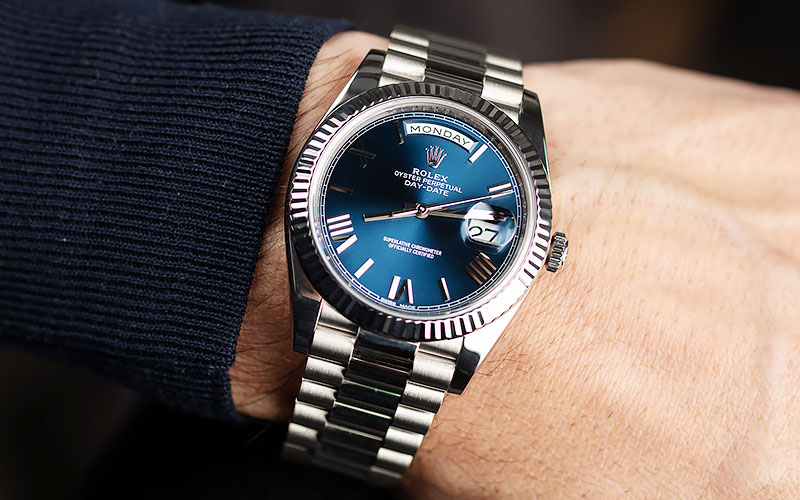 Rolex Day-Date 40 Blue Dial Replica Watch Specifications