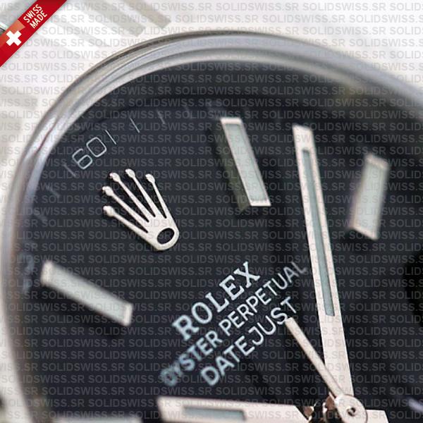 Rolex Datejust 41 Jubilee Black Dial Stick Markers 904l Steel 18k White Gold Fluted Bezel 41mm Ref.126334 Swiss Replica Super Clone
