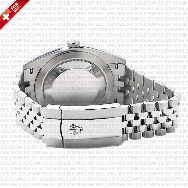 Rolex Datejust 41 Jubilee Black Dial Stick Markers 904l Steel 18k White Gold Fluted Bezel 41mm Ref.126334 Swiss Replica Super Clone
