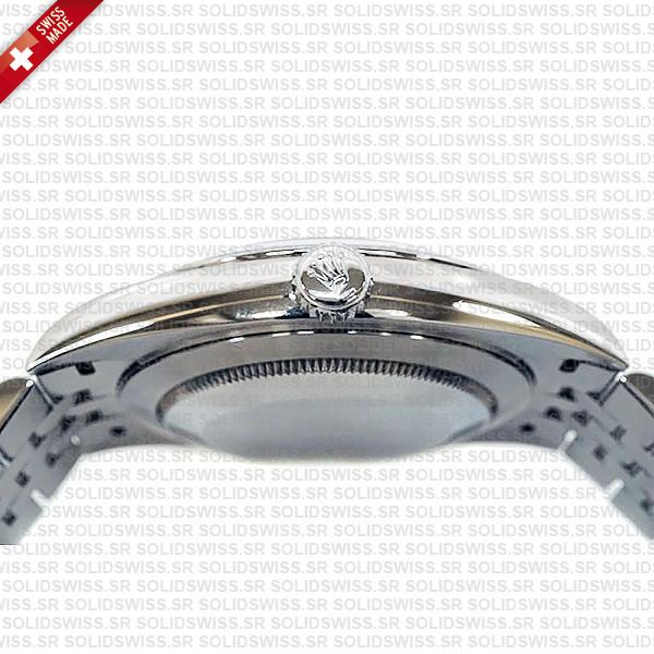 Rolex Datejust 41 Jubilee Black Dial Stick Markers 904l Steel 18k White Gold Fluted Bezel 41mm Ref.126334 Swiss Replica Super Clone