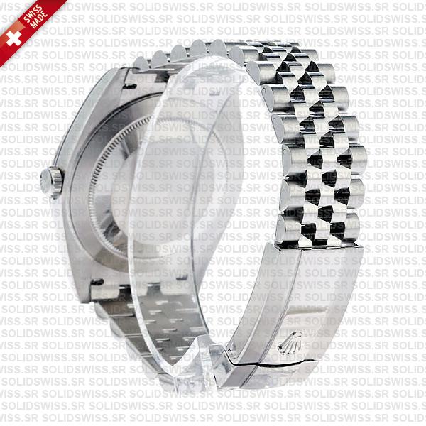 Rolex Datejust 41 Jubilee Black Dial Stick Markers 904l Steel 18k White Gold Fluted Bezel 41mm Ref.126334 Swiss Replica Super Clone