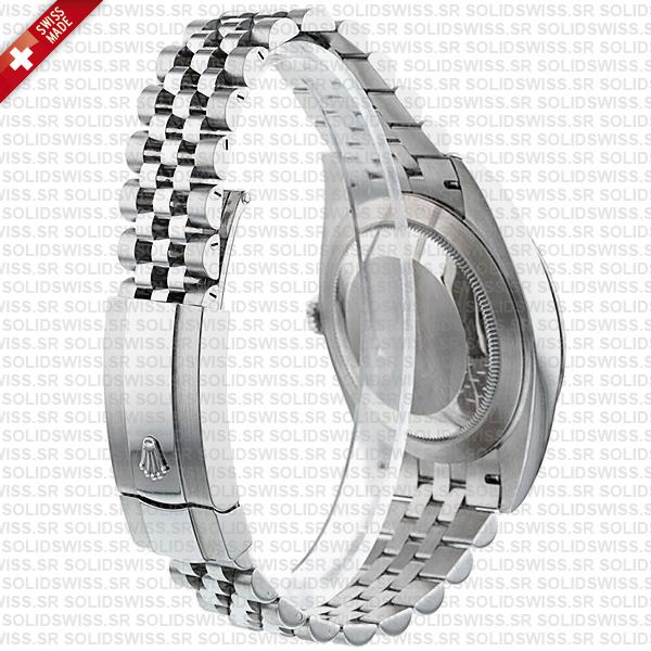 Rolex Datejust 41 Jubilee Black Dial Stick Markers 904l Steel 18k White Gold Fluted Bezel 41mm Ref.126334 Swiss Replica Super Clone