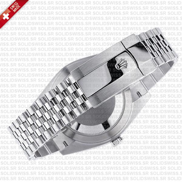 Rolex Datejust 41 Jubilee Black Dial Stick Markers 904l Steel 18k White Gold Fluted Bezel 41mm Ref.126334 Swiss Replica Super Clone