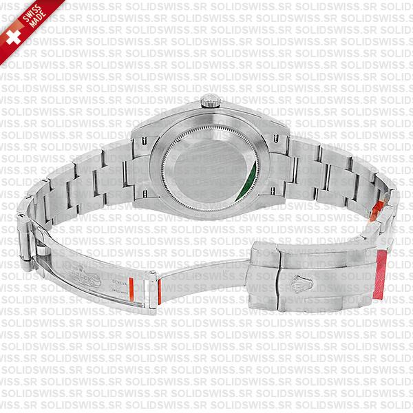 Rolex Datejust 41 Oyster Blue Dial Stick Markers 904l Steel 18k White Gold Fluted Bezel 41mm Swiss Replica Watch