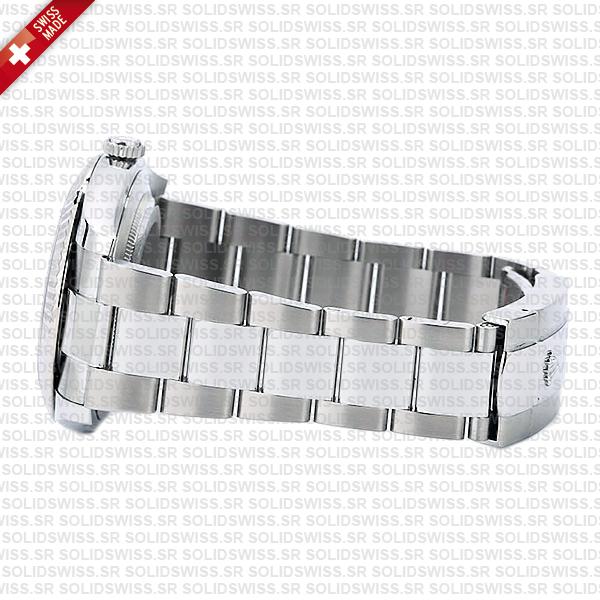 Rolex Datejust 41 Oyster Blue Dial Stick Markers 904l Steel 18k White Gold Fluted Bezel 41mm Swiss Replica Watch