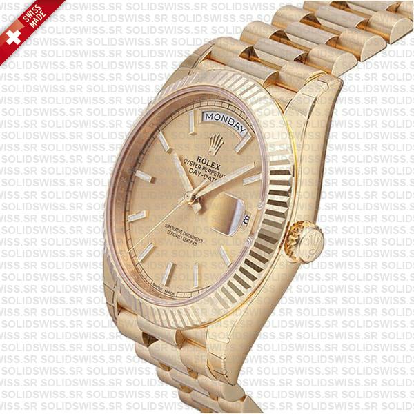Rolex Day-date 40 Yellow Gold Gold Roman (copy)