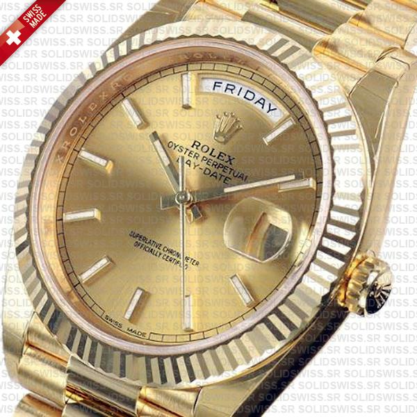 Rolex Day-date 40 Yellow Gold Gold Roman (copy)