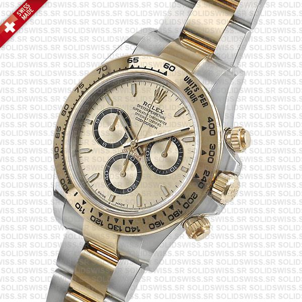 Rolex Cosmograph Daytona 2-tone 18k Yellow Gold/904l Steel Ref.126503 Gold Dial Stick Markers 40mm Cal.4131 Swiss Replica Super Clone New 2024 Model