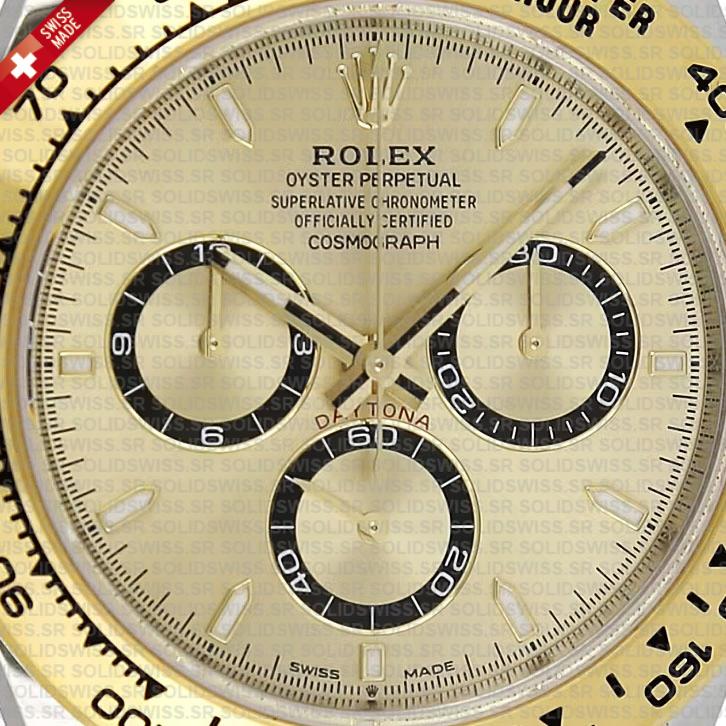 Rolex Cosmograph Daytona 2-tone 18k Yellow Gold/904l Steel Ref.126503 Gold Dial Stick Markers 40mm Cal.4131 Swiss Replica Super Clone New 2024 Model