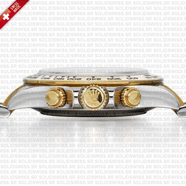 Rolex Cosmograph Daytona Two-Tone 18k Yellow Gold Oyster Bracelet 40mm Swiss Replica Watch