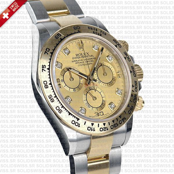 Replica Rolex Cosmograph Daytona Two-Tone 18k Yellow Gold