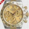 eplica Rolex Cosmograph Daytona Two-Tone 18k Yellow Gold Diamond Dial