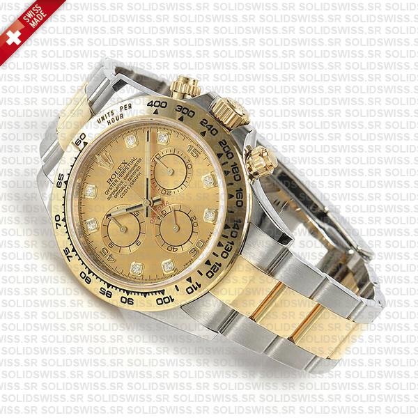 Rolex Daytona Two Tone Gold Diamond Dial 40mm