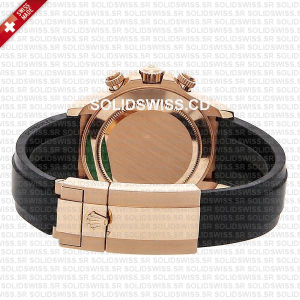 Rolex Cosmograph Daytona Rubber 18k Rose Gold Ivory Dial 40mm 116515ln Swiss Made Replica Watch